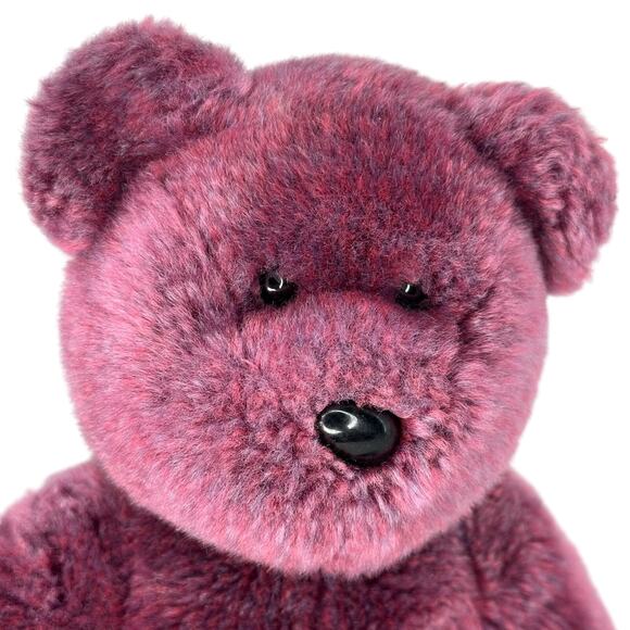 Vintage Ty Beanie Buddies 2000 Signature Bear Embroidered Heart Purple Plush Y2K - Picture 2 of 10